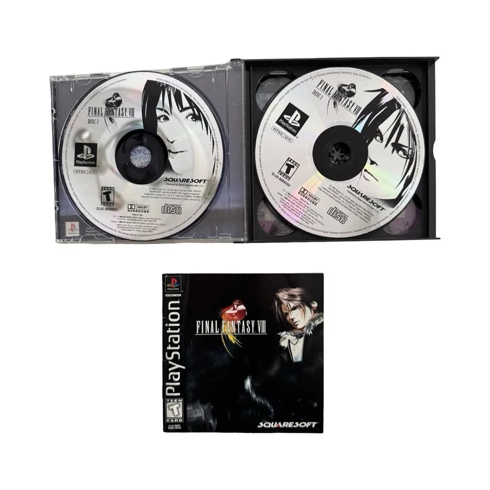Final Fantasy VIII Sony PlayStation 1 PS1 Greatest Hits 4-Disc Set CIB Manual